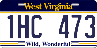 WV license plate 1HC473