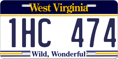 WV license plate 1HC474