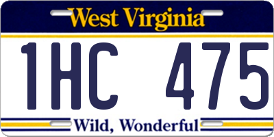WV license plate 1HC475
