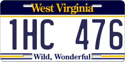 WV license plate 1HC476