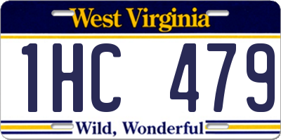 WV license plate 1HC479