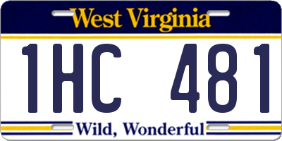 WV license plate 1HC481