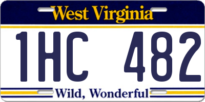 WV license plate 1HC482