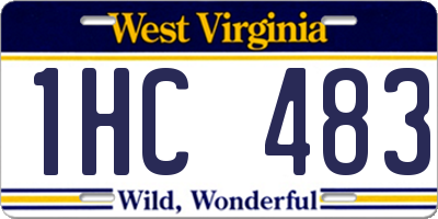 WV license plate 1HC483