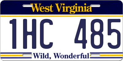 WV license plate 1HC485