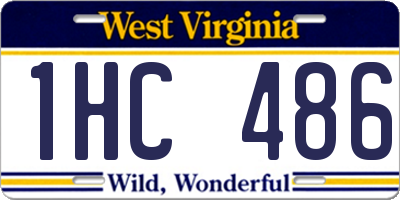 WV license plate 1HC486