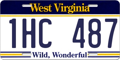 WV license plate 1HC487
