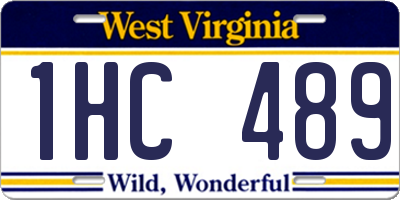 WV license plate 1HC489