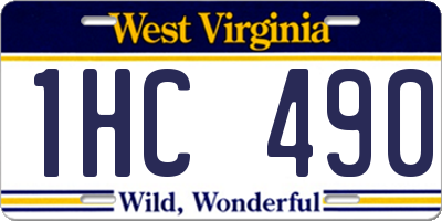 WV license plate 1HC490