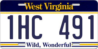 WV license plate 1HC491