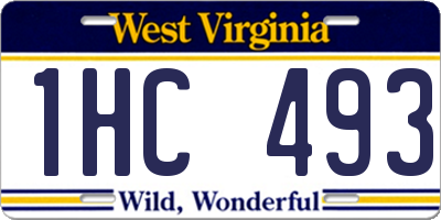 WV license plate 1HC493