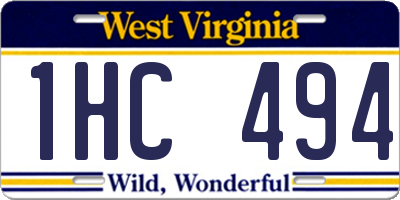 WV license plate 1HC494