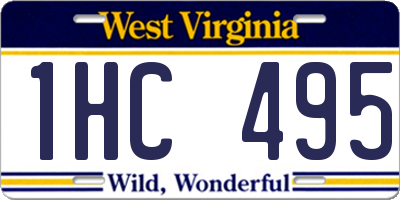 WV license plate 1HC495