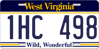 WV license plate 1HC498
