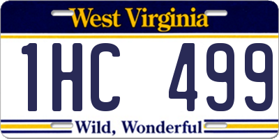 WV license plate 1HC499