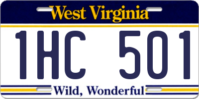 WV license plate 1HC501