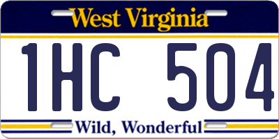 WV license plate 1HC504