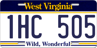 WV license plate 1HC505