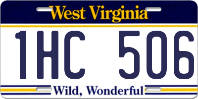 WV license plate 1HC506