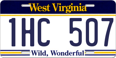 WV license plate 1HC507