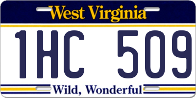 WV license plate 1HC509