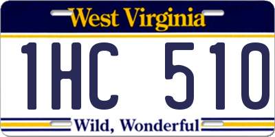 WV license plate 1HC510