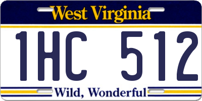 WV license plate 1HC512