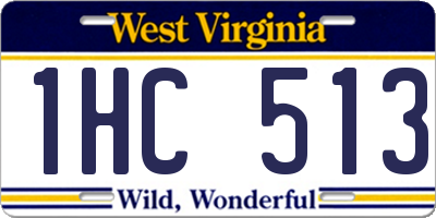 WV license plate 1HC513