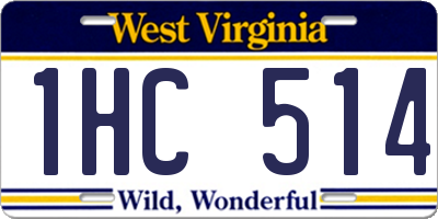 WV license plate 1HC514