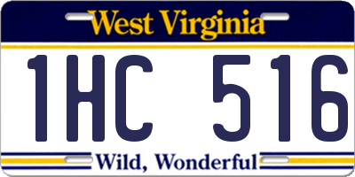 WV license plate 1HC516