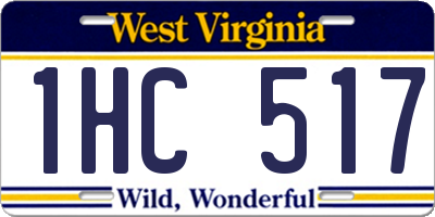 WV license plate 1HC517