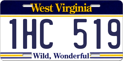 WV license plate 1HC519