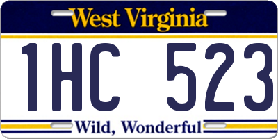 WV license plate 1HC523