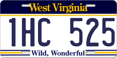 WV license plate 1HC525