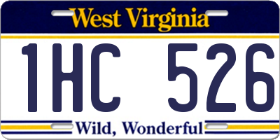 WV license plate 1HC526