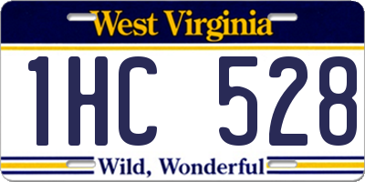 WV license plate 1HC528