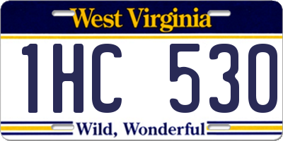 WV license plate 1HC530