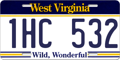 WV license plate 1HC532