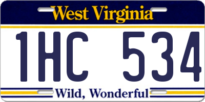 WV license plate 1HC534