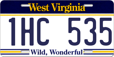 WV license plate 1HC535
