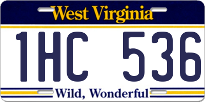 WV license plate 1HC536