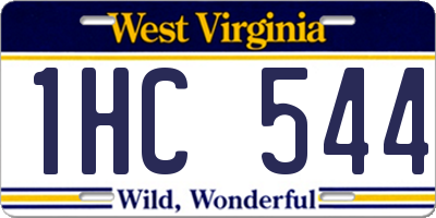 WV license plate 1HC544