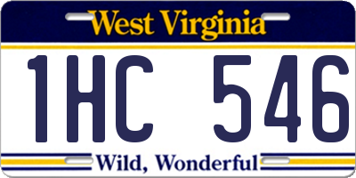 WV license plate 1HC546
