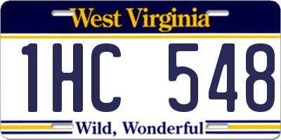 WV license plate 1HC548
