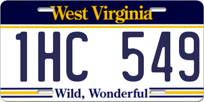 WV license plate 1HC549