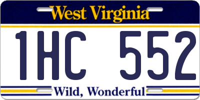 WV license plate 1HC552