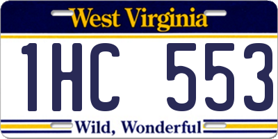 WV license plate 1HC553