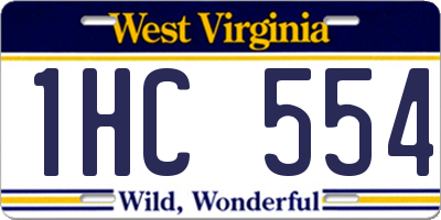 WV license plate 1HC554