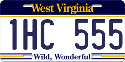 WV license plate 1HC555