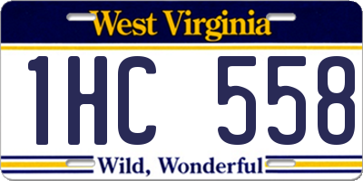 WV license plate 1HC558